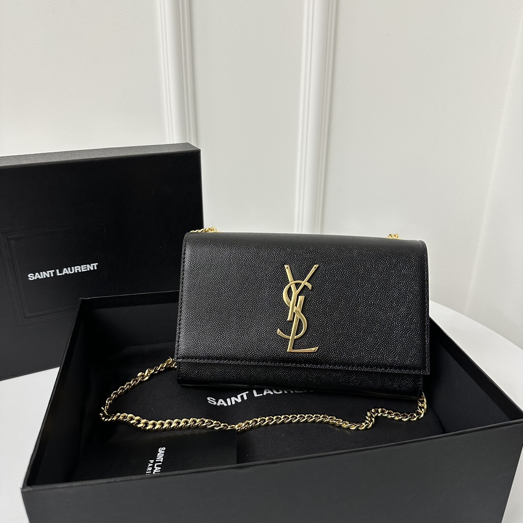 YSL 20cm Caviar KATE Chain Bag  