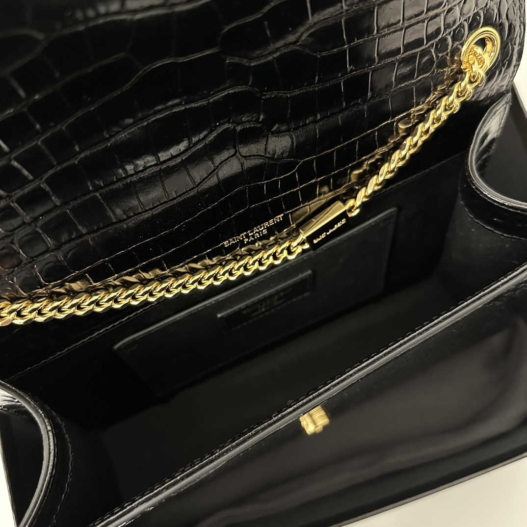 YSL 24cm Caviar KATE Chain Bag  