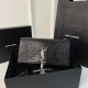 Crocodile Embossed YSL Kate 24CM Fringed Chain Bag  