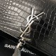 Crocodile Embossed YSL Kate 24CM Fringed Chain Bag  