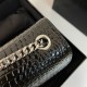 Crocodile Embossed YSL Kate 24CM Fringed Chain Bag  