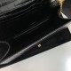 Crocodile Embossed YSL Kate 24CM Fringed Chain Bag  