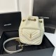 YSL V-Stitched Mini Bucket Bag, Lambskin  