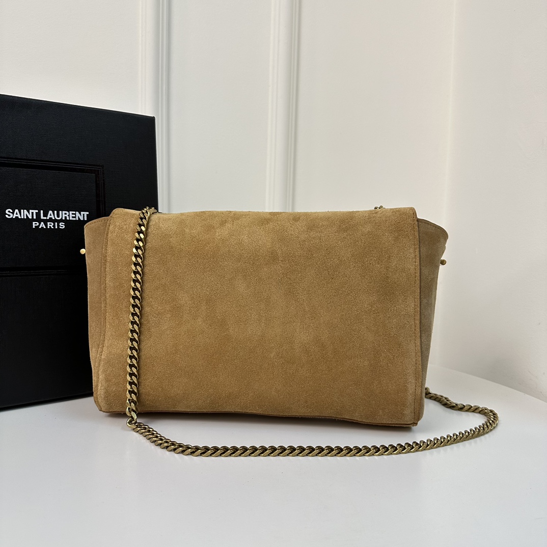 Kate Large Suede YSL Reversible Chain Bag, Suede & Smooth Leather  