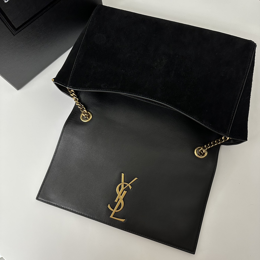 Kate Suede YSL Reversible Chain Bag, Suede & Smooth Leather  