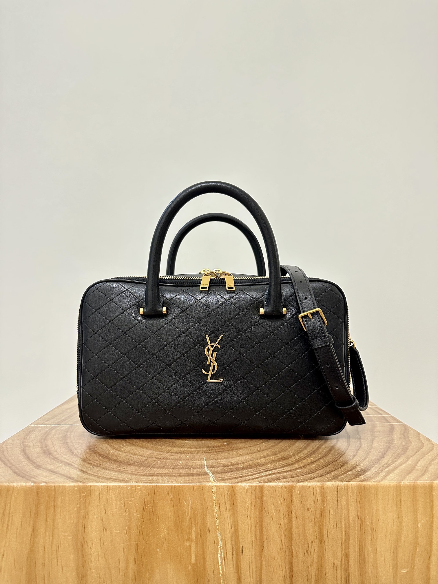 YSL Liya Vintage Suitcase/Bowling Bag  