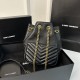 Joe YSL V-Stitch Mini Bucket Bag, Small Lambskin  