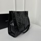 Niki Shopping Bag, Classic Crinkled Oil Wax Calfskin  