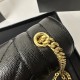 Small 21cm YSL Envelope Grainy Embossed Stitched Genuine Leather Clutch, V Pattern with Caviar Embossed Grid Texture, Cowhide