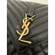 Large YSL Envelope, V Pattern with Caviar Embossed Grid Texture, Cowhide