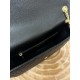 Large YSL Envelope, V Pattern with Caviar Embossed Grid Texture, Cowhide