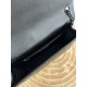 Large YSL Envelope, V Pattern with Caviar Embossed Grid Texture, Cowhide