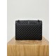 Large YSL Envelope, V Pattern with Caviar Embossed Grid Texture, Cowhide