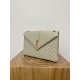 Large YSL Envelope, V Pattern with Caviar Embossed Grid Texture, Cowhide