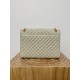 Large YSL Envelope, V Pattern with Caviar Embossed Grid Texture, Cowhide