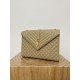 Large YSL Envelope, V Pattern with Caviar Embossed Grid Texture, Cowhide