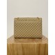 Large YSL Envelope, V Pattern with Caviar Embossed Grid Texture, Cowhide