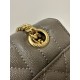 Large YSL Envelope, V Pattern with Caviar Embossed Grid Texture, Cowhide