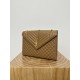 Large YSL Envelope, V Pattern with Caviar Embossed Grid Texture, Cowhide