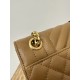 Large YSL Envelope, V Pattern with Caviar Embossed Grid Texture, Cowhide