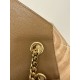 Large YSL Envelope, V Pattern with Caviar Embossed Grid Texture, Cowhide