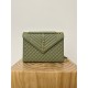 Large YSL Envelope, V Pattern with Caviar Embossed Grid Texture, Cowhide