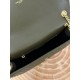 Large YSL Envelope, V Pattern with Caviar Embossed Grid Texture, Cowhide