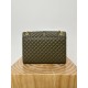 Large YSL Envelope, V Pattern with Caviar Embossed Grid Texture, Cowhide