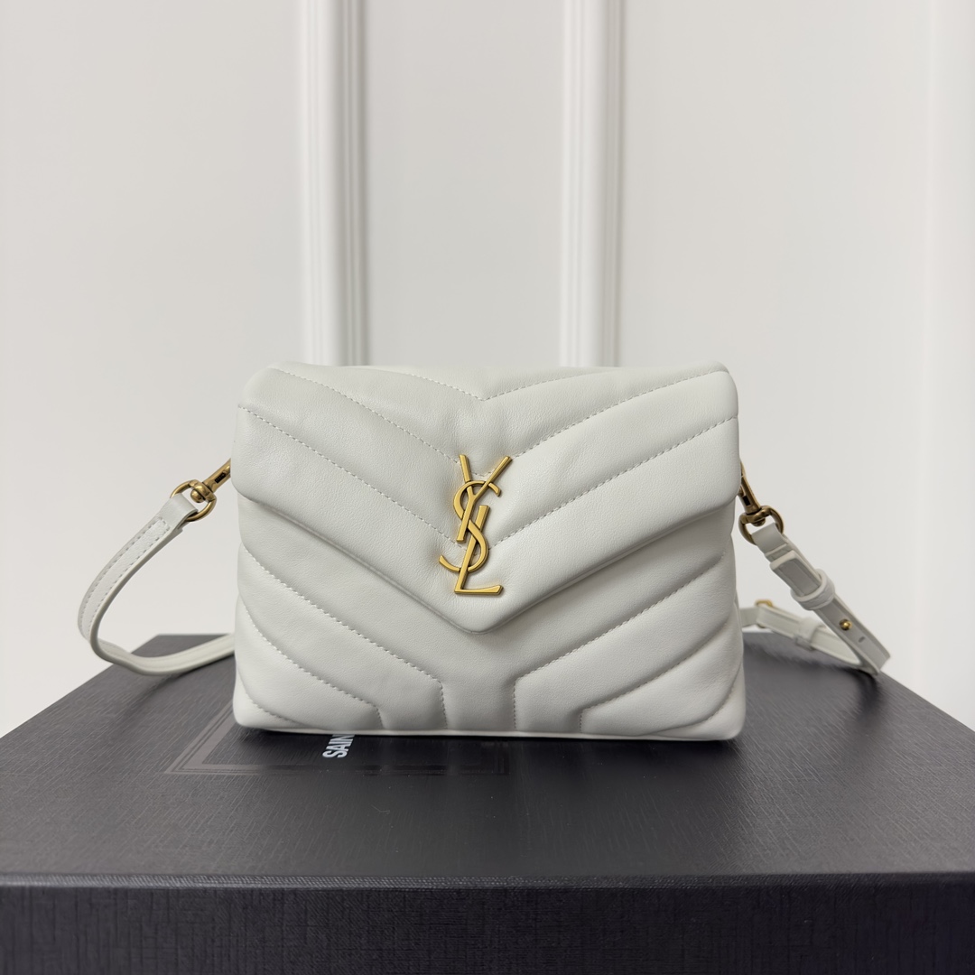 YSL LouLou Mini Shoulder Bag 20cm, Italian Calfskin