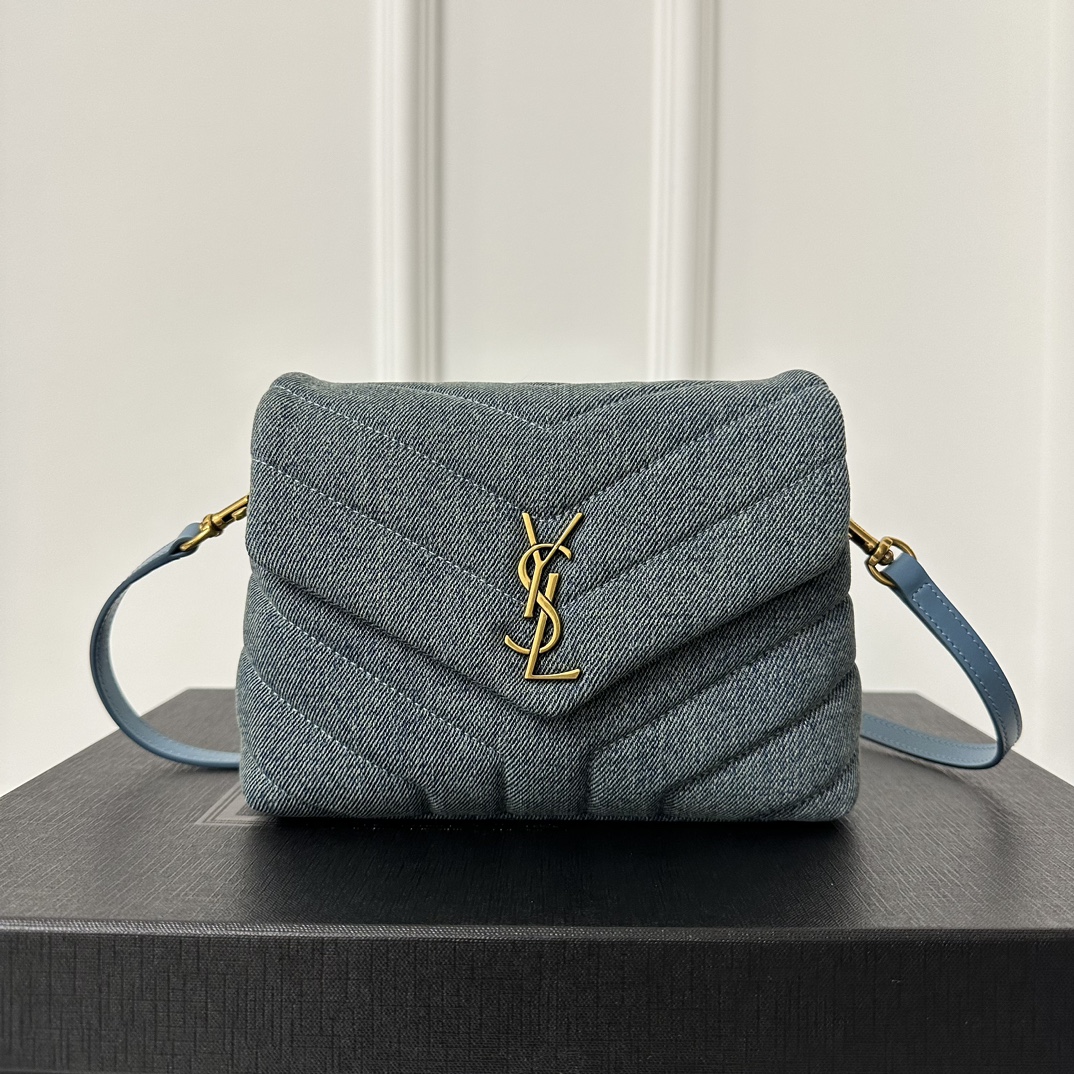 YSL LouLou Mini Shoulder Bag 20cm, Italian Calfskin