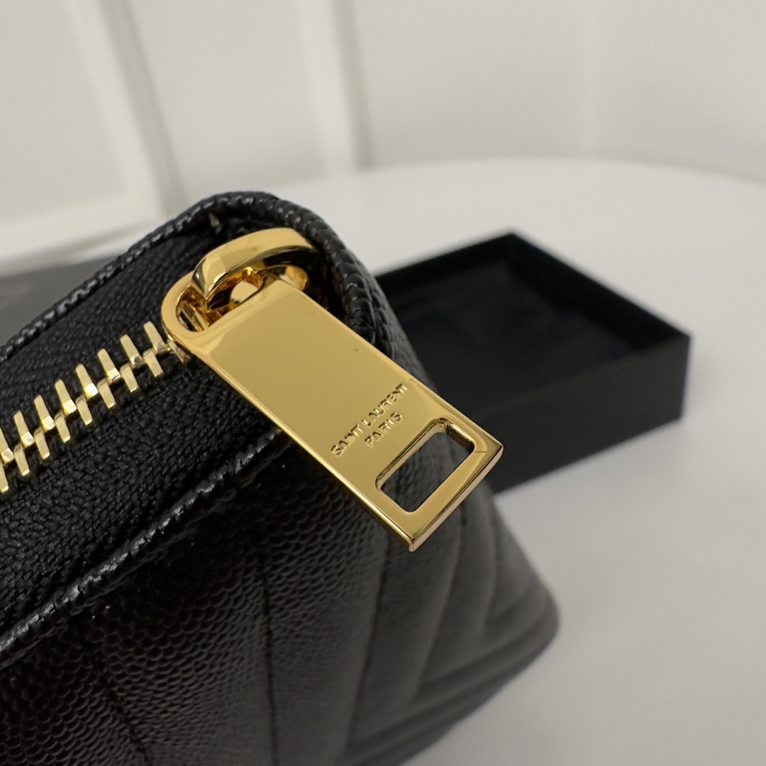 YSL Classic Long Zip Wallet, Full Leather