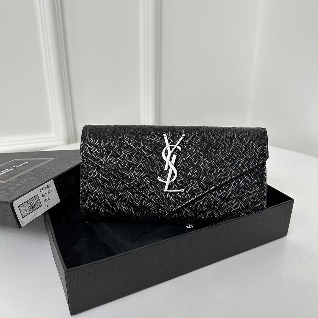 YSL Classic Button Wallet/Clutch