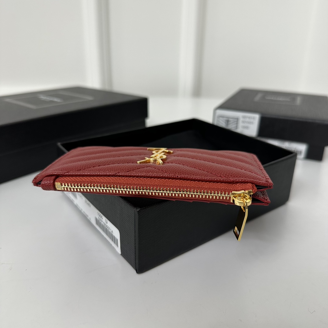 Card Holder/Coin Purse #Caviar Black Gold MONOGRAM FRAGMENTS