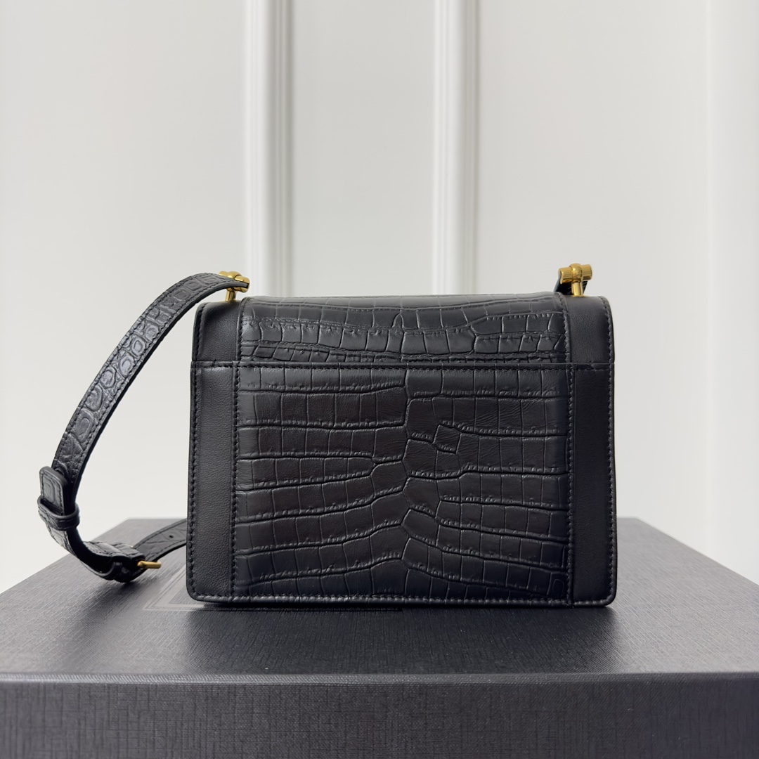 Gaby mini Stitched Leather Crossbody Bag