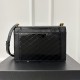 Gaby mini Stitched Leather Crossbody Bag, Patent Leather