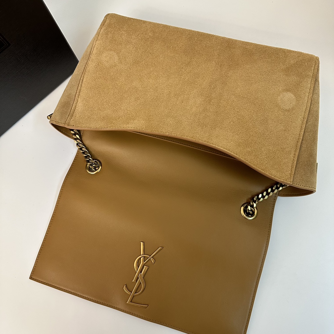 Apricot Suede Detail YSL Kate Double-Sided Chain Bag, Suede & Smooth Leather