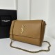 Cinnamon Smooth Leather Detail YSL Kate Double-Sided Chain Bag, Suede & Smooth Leather