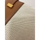 29cm MANHATTAN Canvas Bag Cotton Linen Stitched Cowhide with Toothpick Pattern