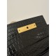 24cm MANHATTAN Baguette Bag Croc-Embossed Cowhide