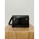 24cm MANHATTAN Baguette Bag Croc-Embossed Cowhide