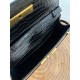 29cm MANHATTAN Baguette Bag Croc-Embossed Cowhide