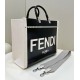 Fendi Tote Color-Block Design with Fabric Shoulder Strap Model no: 8616