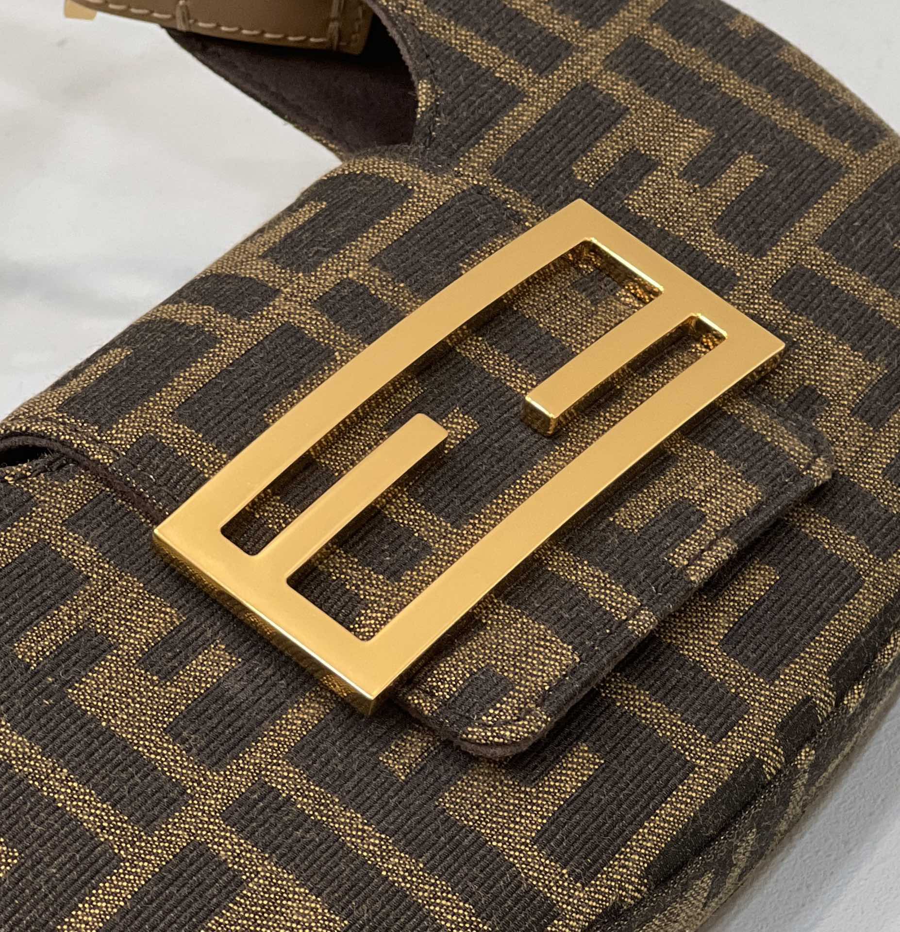 FENDI Mini Horn Crescent Bag FF Monogram Series Model no: 8556A