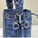 Mini Bucket Bag Denim Embroidered Double F Logo Model no: 038D