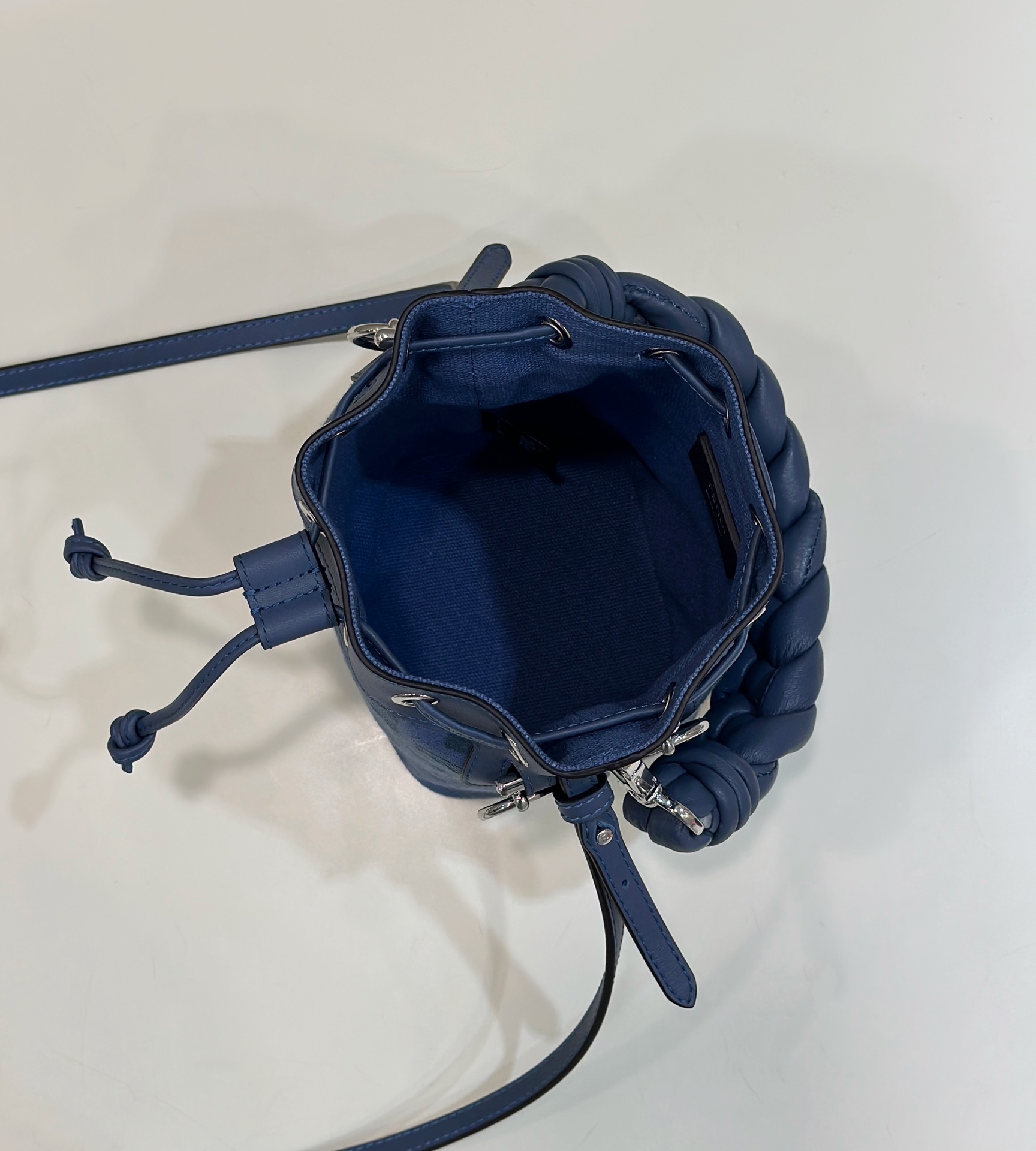 Mini Bucket Bag Denim Embroidered Double F Logo Model no: 038D