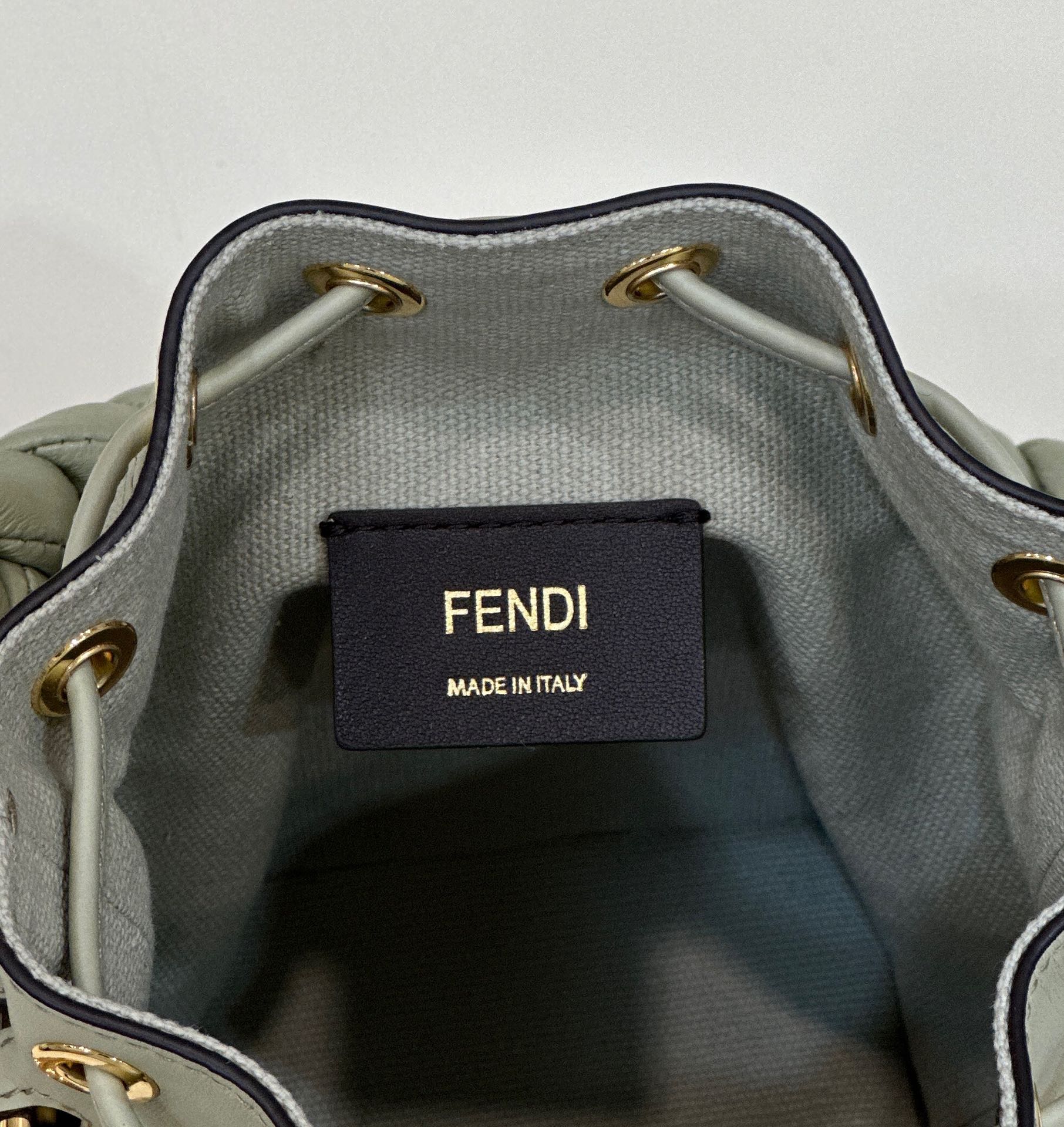 Mini Bucket Bag Denim Embroidered Double F Logo Model no: 038D