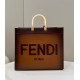 Fendi Peekaboo-Tote Calfskin Handcrafted with Acrylic Handle and Full Steel Hardware Model no: 80009L