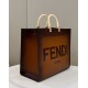 Fendi Peekaboo-Tote Calfskin Handcrafted with Acrylic Handle and Full Steel Hardware Model no: 80009L