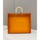 Fendi Peekaboo-Tote Calfskin Handcrafted with Acrylic Handle and Full Steel Hardware Model no: 80009L