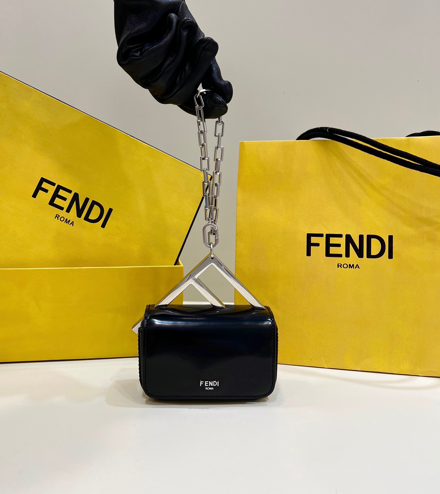 Small FENDI First Sight Handbag All Leather Model no: 8609S